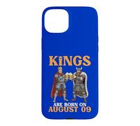 Custodia per iPhone 15 Plus Kings Are Born On August 09 Buon compleanno ai bevitori di birra