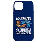 Custodia per iPhone 15 Plus Koi Keeper I miei pesci mi mantengono in equilibrio Il mio laghetto mi mantiene Zen