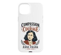 Custodia per iPhone 15 Plus La compassione è coraggio Anne Frank 1929-1945