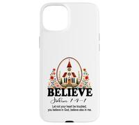 Custodia per iPhone 15 Plus La fede cristiana crede in Cristo Bella chiesa floreale