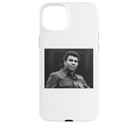 Custodia per iPhone 15 Plus La leggenda del pugilato dei pesi massimi Muhammad Ali a Londra 1974