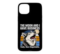 Custodia per iPhone 15 Plus La luna e io abbiamo un Husky quotidiano