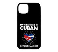 Custodia per iPhone 15 Plus La mia ragazza è cubana nulla mi spaventa - Cuba Heart