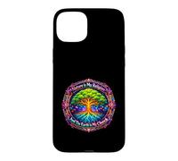 Custodia per iPhone 15 Plus La natura è la mia religione La Terra è la mia Chiesa Mandala Albero