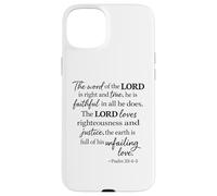 Custodia per iPhone 15 Plus La Parola del Signore è giusta e vera Salmo 33:4 Scrittura