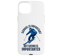 Custodia per iPhone 15 Plus La scuola è importante, ma sciare è importantissimo sci divertente