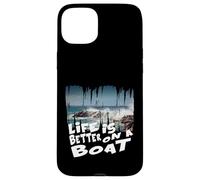 Custodia per iPhone 15 Plus La vita è migliore su una barca a vela marinaio barca a vela