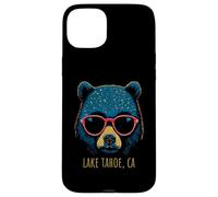 Custodia per iPhone 15 Plus Lake Tahoe California Bear indossa occhiali da sole design
