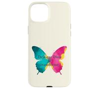 Custodia per iPhone 15 Plus Lascia che Dio ti trasformi una farfalla di cristiana