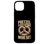 Custodia per iPhone 15 Plus Le aspettative di pretzel erano impostate divertenti snack gioco di parole