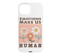 Custodia per iPhone 15 Plus Le emozioni ci rendono umani Grafica floreale retrò