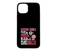 Custodia per iPhone 15 Plus Le ragazze cattive giocano con le palle divertente biliardo giocatore di biliardo donne