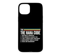 Custodia per iPhone 15 Plus Le regole divertenti del codice Nana per nipoti e Nana Love