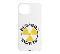 Custodia per iPhone 15 Plus L'energia nucleare è il simbolo rotondo di avvertimento delle radiazioni del futuro
