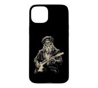 Custodia per iPhone 15 Plus Leonardo da Vinci Zombie Suonare la Chitarra Rinascimento Italiano