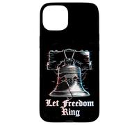 Custodia per iPhone 15 Plus Let Freedom Ring 4 luglio USA 250th Liberty Bell Glitch
