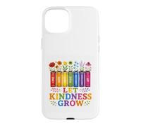 Custodia per iPhone 15 Plus Let Kindness Grow Rainbow Books Fiori Gentilezza Orgoglio