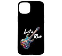 Custodia per iPhone 15 Plus Let's Rock N Roll Guitar Band Funny Rock Ragazze Ragazzi Bambini
