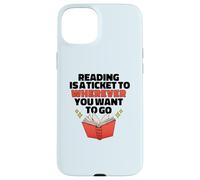 Custodia per iPhone 15 Plus LETTURA È UN BIGLIETTO PER DOVE VUOI ANDARE Reader Meme