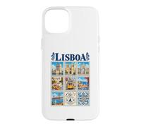 Custodia per iPhone 15 Plus Lisboa Lisbona Portogallo Vintage Viaggi Collage Luoghi di interesse della città