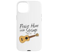 Custodia per iPhone 15 Plus Lodatelo con le corde, musicista di chiesa con ukulele