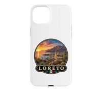 Custodia per iPhone 15 Plus Loreto Tramonto Paesaggio Panoramico Vista Spiaggia