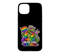 Custodia per iPhone 15 Plus L'orgoglio non va mai estinto T-Rex Gay-saurus