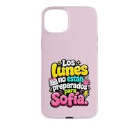 Custodia per iPhone 15 Plus Los Lunes non están preparados para Sofía humor frase