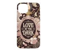 Custodia per iPhone 15 Plus Love in the Dark, arte floreale romantica vintage con ali d'angelo