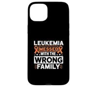 Custodia per iPhone 15 Plus Lukemia Messed With Wrong Family Blood Cancer Awareness