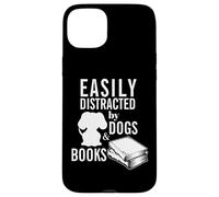 Custodia per iPhone 15 Plus L'umorismo dei topi di biblioteca per gli amanti dei cani facilmente distratto lettore
