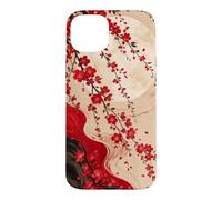 Custodia per iPhone 15 Plus Luna Dietro I Fiori Di Ciliegio Cascata