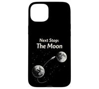 Custodia per iPhone 15 Plus Luna Viaggio Citazione Retro Spazio Avventura