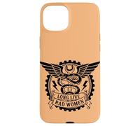 Custodia per iPhone 15 Plus Lunga vita alle donne cattive motociclista motociclista umorismo