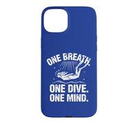 Custodia per iPhone 15 Plus Maglia apnea: One Breath - One Dive, One Mind. Apnea