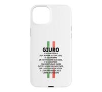 Custodia per iPhone 15 Plus Maglia Celebrativa, Formula Giuramento Repubblica Italiana
