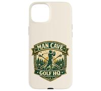 Custodia per iPhone 15 Plus Man Cave Golf Headquarters Vintage Retro Regalo per golfisti