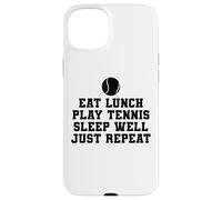 Custodia per iPhone 15 Plus Mangiare Giocare a Tennis Dormire Appassionato di Tennis
