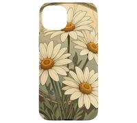 Custodia per iPhone 15 Plus Margherita Art Nouveau Elegance Mese Nascita Fiore