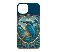 Custodia per iPhone 15 Plus Martin Pescatore - Kingfisher Art Nouveau