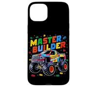 Custodia per iPhone 15 Plus Master Builder Monster Truck Bambini Building Blocks Brick Boys