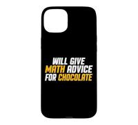 Custodia per iPhone 15 Plus Matematica, Insegnante divertente darà consigli di matematica per il cioccolato