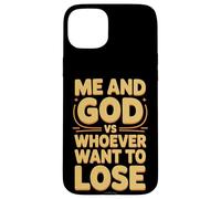Custodia per iPhone 15 Plus Me And God VS Whoever Want To Lose Fede Religione -