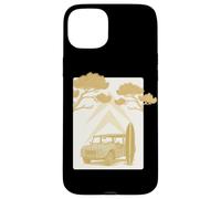 Custodia per iPhone 15 Plus Méhari Surf Adventure Retro Utility Car Costa Ouest