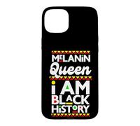 Custodia per iPhone 15 Plus Melanin Queen I Am Black History Febbraio Blackity Donna Mamma