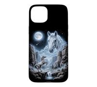 Custodia per iPhone 15 Plus Meme bootleg retrò Appaloosa Horse Moon degli anni '90 Farm Horses