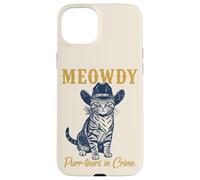 Custodia per iPhone 15 Plus Meowdy Cat Detective Western Feline Noir Criminal Hunter