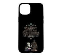 Custodia per iPhone 15 Plus Merry Gothmas Skeleton Babbo Natale morto albero gotico Natale
