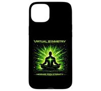Custodia per iPhone 15 Plus Messaggio di simmetria virtuale dall'arte della meditazione cosmica dell'eternità