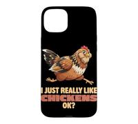 Custodia per iPhone 15 Plus Mi piacciono davvero i polli Ok Farm Easter Egger Pollo
